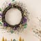 Glitzhome® 20" Mardi Gras Berry & Fleur-de-Lis Wreath